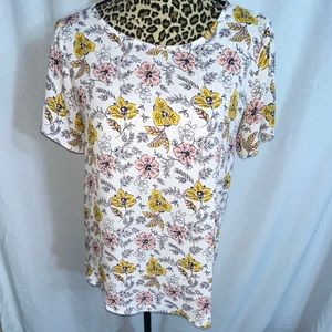 White with flowers blouse